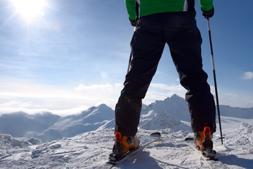 Ski legs and ski pole