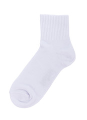 white sock isolated on white background
