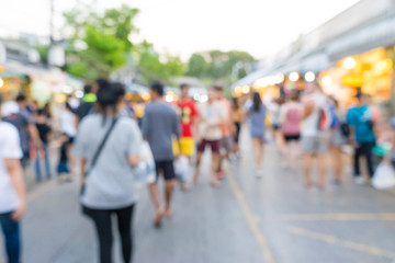 Blurred Chatuchak or Jatujak Weekend Market It's the largest mar