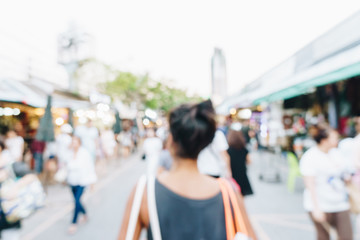Blurred Chatuchak or Jatujak Weekend Market It's the largest mar