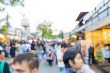 Blurred Chatuchak or Jatujak Weekend Market It's the largest mar