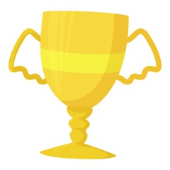 Winner cup icon, cartoon style