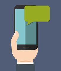 instant messaging smartphone cellphone icon image vector illustration design 