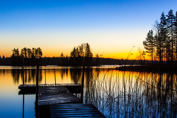 Steg am Salajärvi, Finnland
