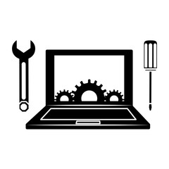 technical repair of computer icon image vector illustration design 