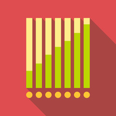 Chart graph icon, flat style