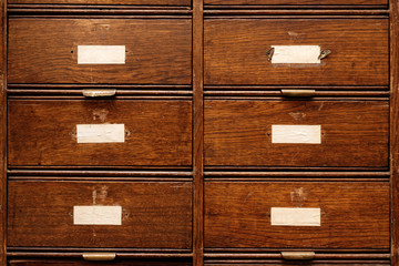 Wooden cabinet with drawers