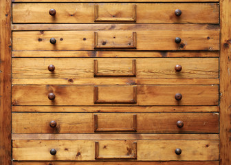 Wooden cabinet with drawers