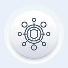 cyber attack vector icon