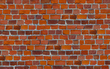 masonry bricks with cement uneven stripes red background wallpaper