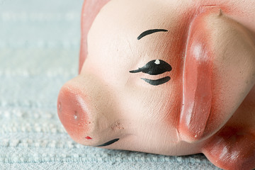 Fototapeta premium Face of a clay pig