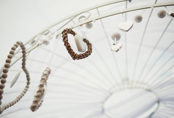 Beautiful wedding decorations outside close-up