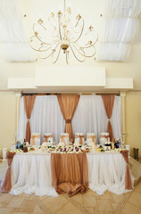 Beautiful restaurant catering for wedding celebration