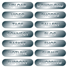 Obraz premium Various buttons on a set for web design