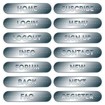 Various buttons on a set for web design