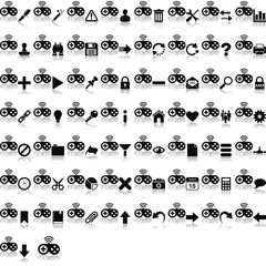 Spielekonsole mit Overlays und Spiegelung