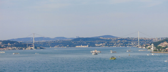 Bosphorus bridge in Istanbul Turkey