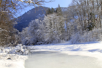 Ostrach - Winter - Bad Hindelang - Schnee - Eis
