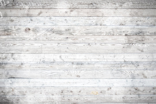 Fototapeta White Wooden Floorboards Texture