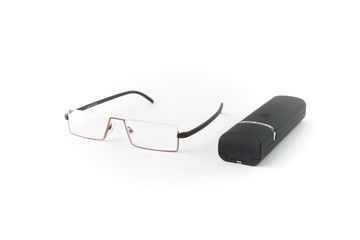 Eyeglasses on white background