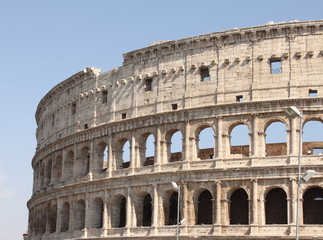 Colosseum in Rome, Italy. Exterior of the Colosseum.