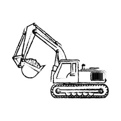 Construction machinery vehicle icon vector illustration graphic design