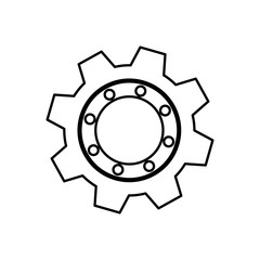 Gear machinery piece icon vector illustration graphic design