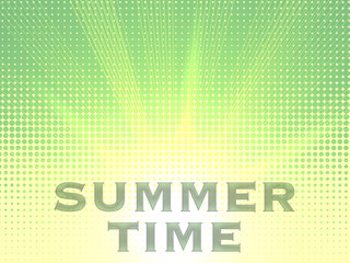 Summer time background with text. Halftone pattern background texture. Dotted background Texture. Concept background for summer, spring or other your content.