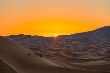 Fototapeta na wymiar sunrise at desert