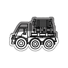 Construction machinery vehicle icon vector illustration graphic design
