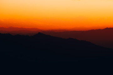 Beautiful sunrise and dramatic clouds on the sky,Sunrise