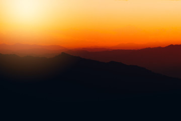 Beautiful sunrise and dramatic clouds on the sky,Sunrise