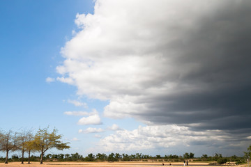 Approaching Storm Front Creating a Dramatic Sky