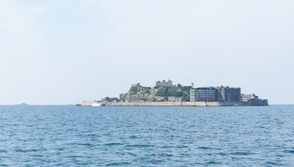 Fototapeta na wymiar Abandoned island of Gunkanjima
