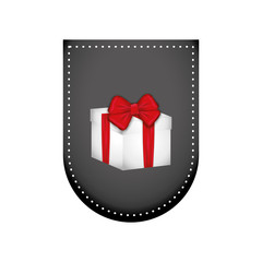 Gift box present icon vector illustration graphic design
