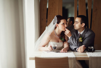 Groom cares about his bride