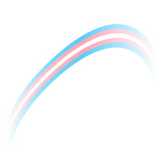 Rainbow in colors of trans gender flag. Vector illustration