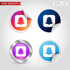 Ghost icon. Button with ghost icon. Modern UI vector.