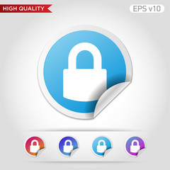 Lock icon. Button with lock icon. Modern UI vector.