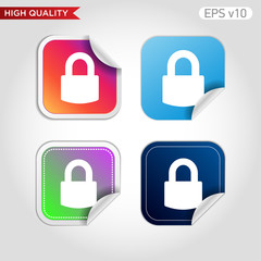 Lock icon. Button with lock icon. Modern UI vector.