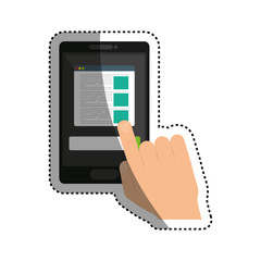 Mobile smartphone technology icon vector illustration graphic design