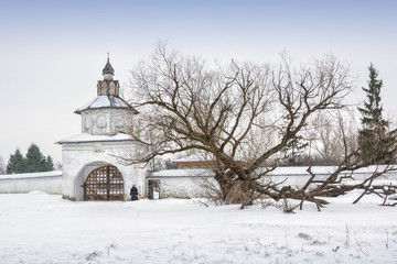 Fototapeta na wymiar Ворота Александровского монастыря