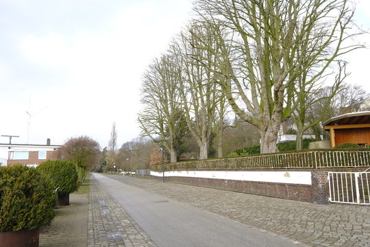 Bremen-Vegesack im Winter an der Weser
