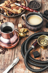 Shisha with coffee
