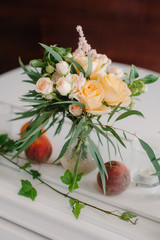 Beautiful and delicate bouquet, closeup
