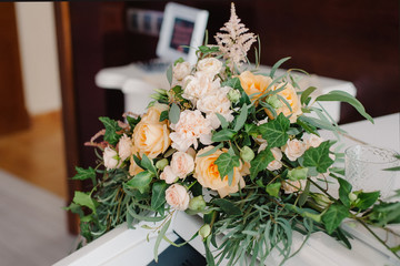 Beautiful and delicate bouquet, closeup