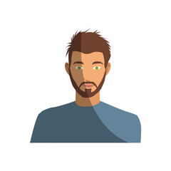 man cartoon icon over white background. colorful design. vector illustration