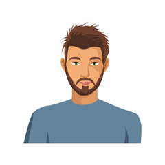 man cartoon icon over white background. colorful design. vector illustration