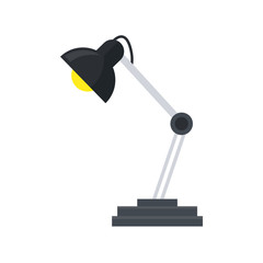 desk lamp icon over white background. colorful desing. vector illustration
