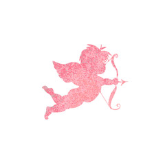 Cupid with arrow  watercolor silhouettes icons
- 136354440